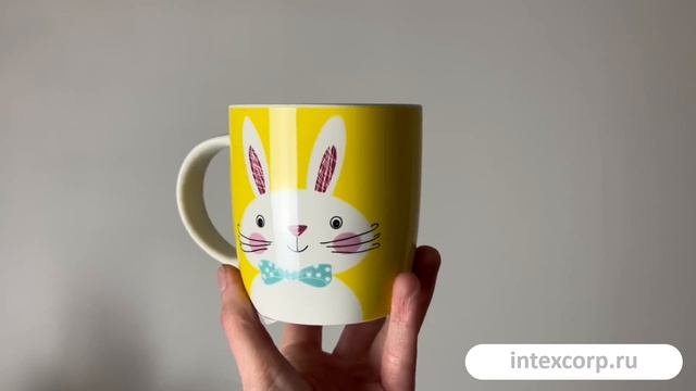 Фарфоровая чашка КРОЛЬЧОНОК ДЖЕНТЛЬМЕН, 370 мл, Q75600570-1.mp4