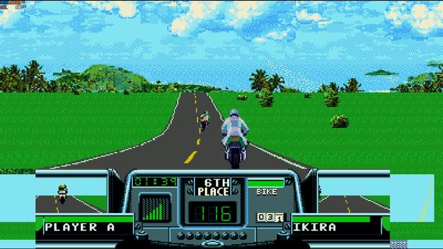 SMD Road Rash 3: Tour de Force 1995 RetroArch - ядро Genesis Plus GX Wide