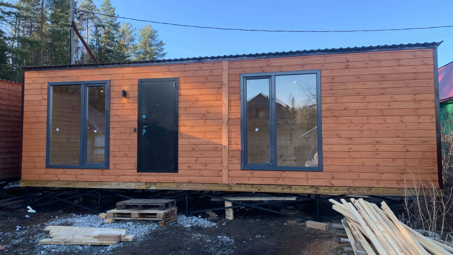 Модульный дом 22 м² (9х2,5м)