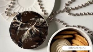 Шкатулка для хранения ЖАРДИН ДЮ СУАР, фарфор, шоколадная, 10 см, 825473-1