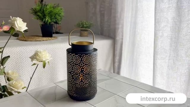 Подсвечник-фонарь ЛИНДР металл 16 см ASH512110-1