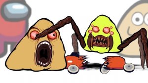 Mini Crewmate Kills Creepy POU Characters - Part 2   Among Us