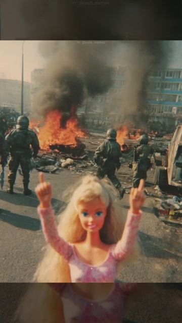 Трендовая нарезка эдит сумасшедшая бешеная барби кукла улыбается в камеру высунула язык на фоне #мем