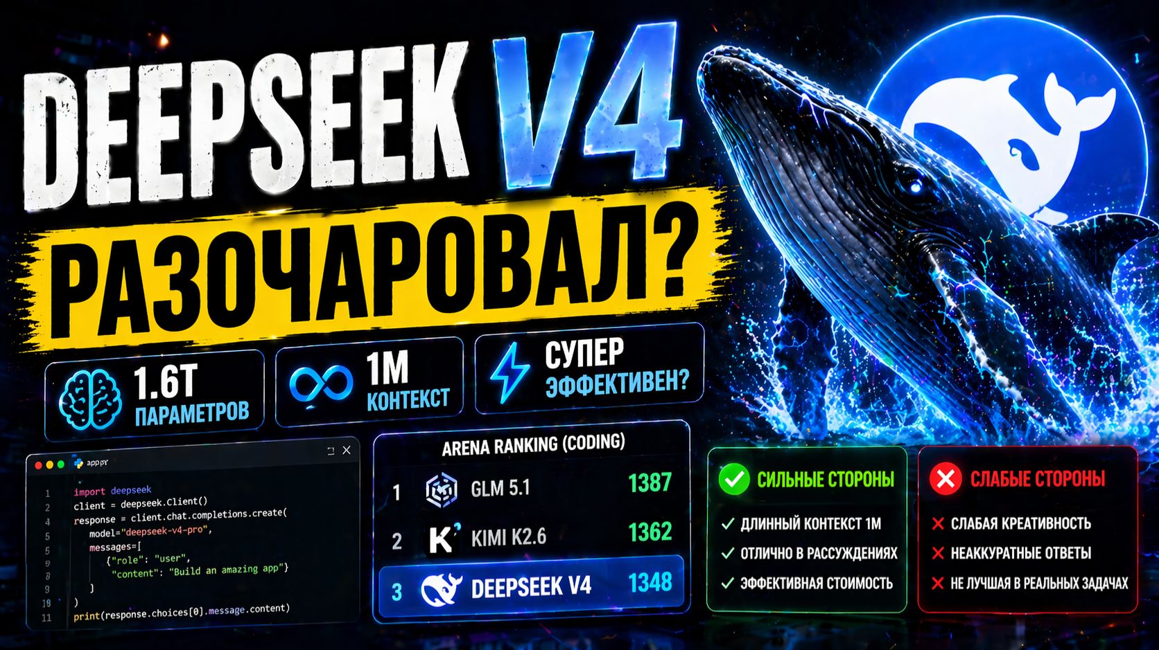 Deepseek v4: Тестирование новых моделей Pro и Flash 🤖
