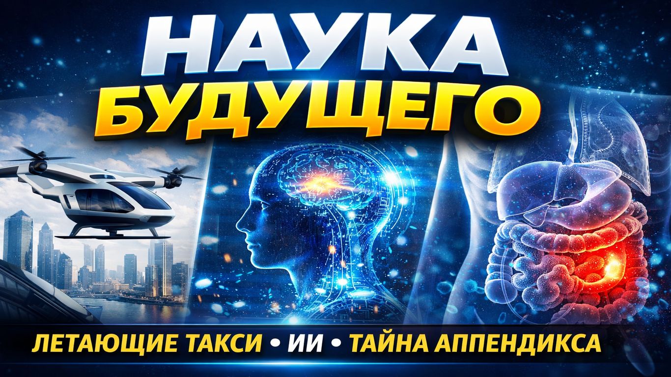 Новости науки 82  Наука будущего сегодня: от летающих такси до секретов аппендикса