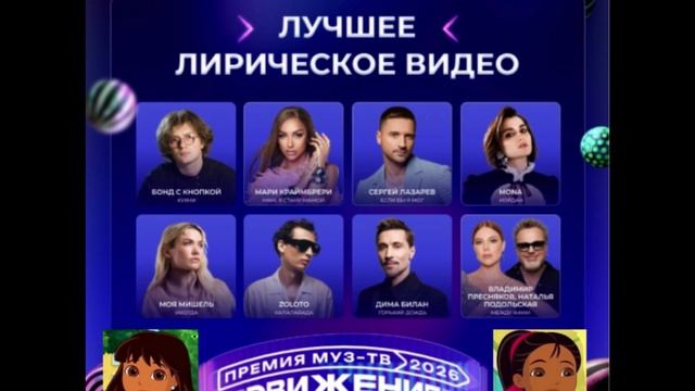 Номинация «Лучшее лирическое видео»