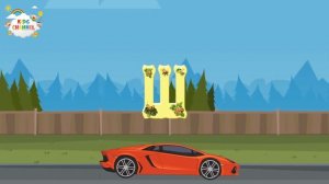 Учим Алфавит с машинкой. Азбука - все буквы алфавита. От А до Я.