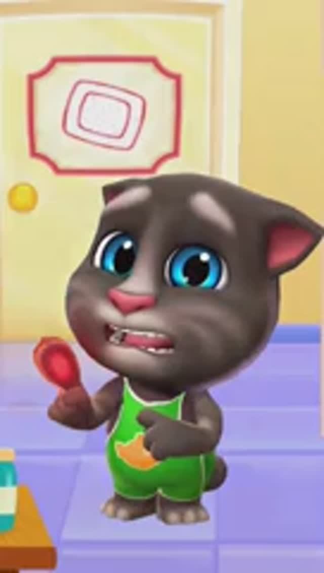 Мой Говорящий Том поранил пальчик и котик Bubbu ему помог том том2