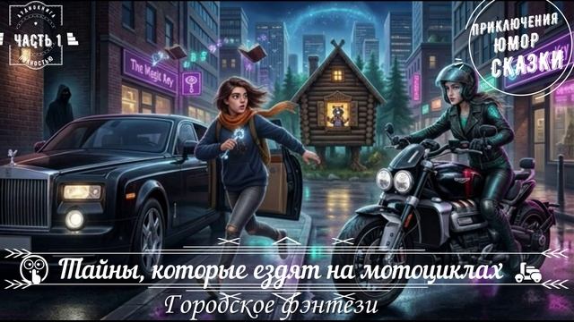🎧АУДИОКНИГА ПОЛНОСТЬЮ 🤫 Тайны, которые ездят на мотоциклах 🛵 городское фэнтези 🌟 ЧАСТЬ 1