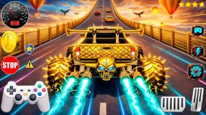 🚨Монстр-трак Мега рампы экстремальных гонок Мега-пандус экстремальные трюки 💥 аварии. мультики