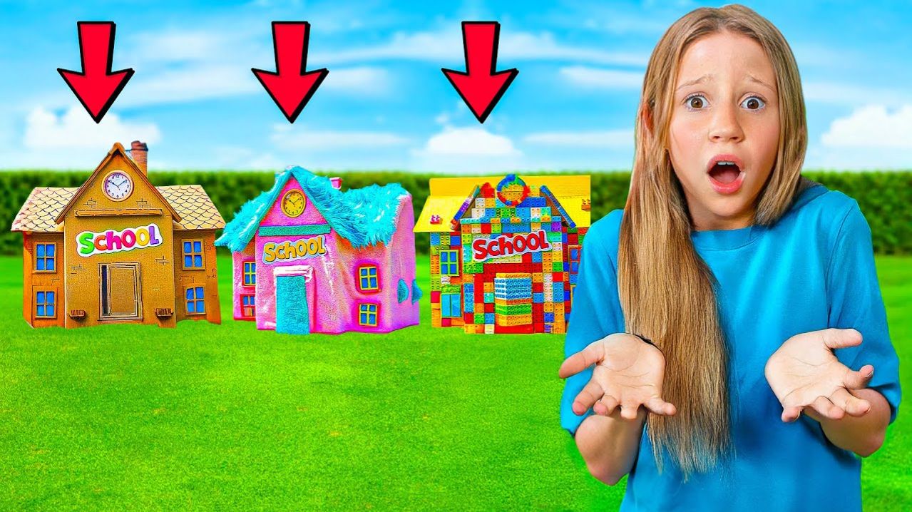 Картонная пушистая и лего школы Насти и друзей