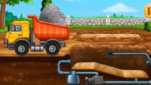 Мультики про машинки. Собираем самосвал, едем выгружать песок и гравий. Мультик для детей и малышей