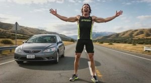 Человек бежит со скоростью 100 км/ч. Посмотри это!