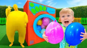 Оливер учит цвета с волшебными шариками