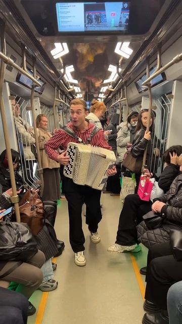 #Баянист спел Смуглянку в метро, пассажиры в восторге #баянистаюша #баян #гармонь