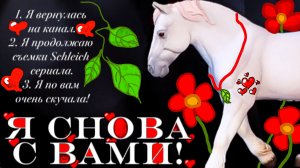 Я СНОВА С ВАМИ//я вернулась!//лошади шляйх (Schleich)🍃🌹
