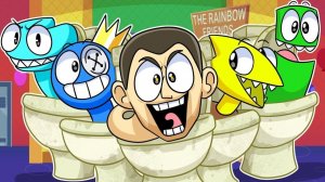 СКИБИДИ ТУАЛЕТЫ ЗАРАЗИЛИ РАДУЖНЫХ ДРУЗЕЙ!   Rainbow Friends 2 - Анимации на русском