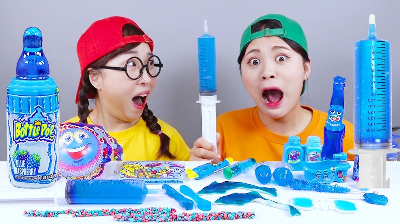 Магазин у дома Синяя еда Желейный десерт Мукбанг ДОНА DONA