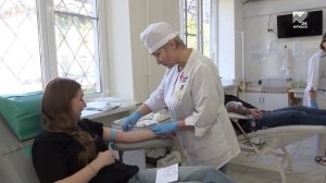 Благотворительная акция на станции переливания крови в Черкесске