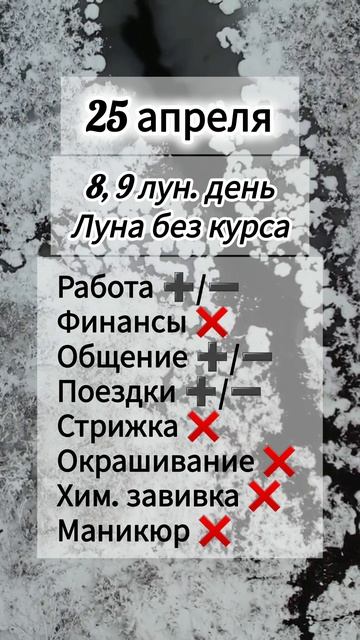 Гороскоп 25 апреля 2026 года лунный день