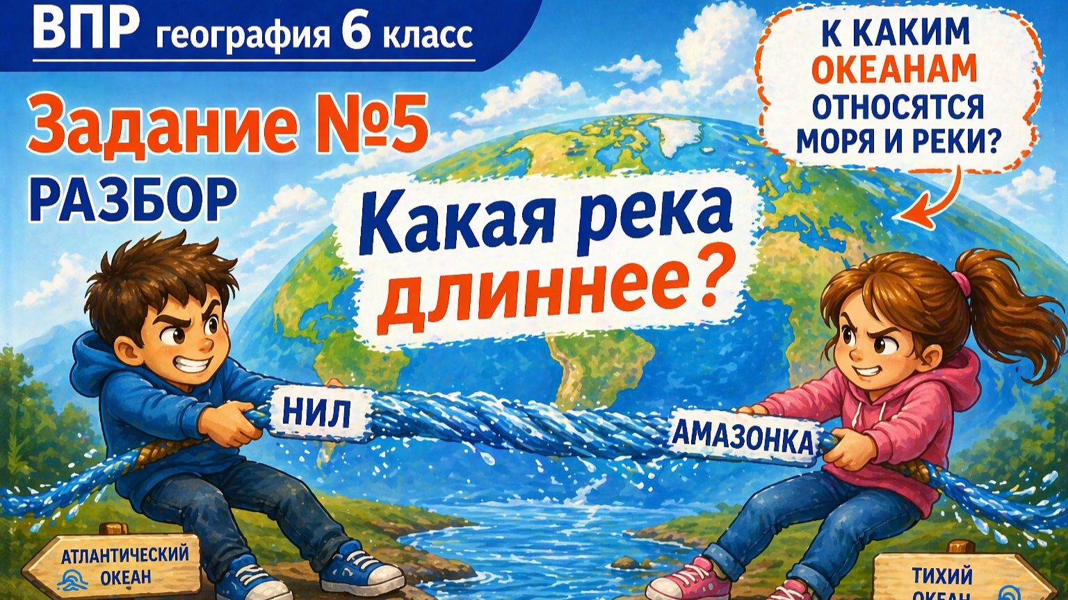 Как решать задание 5 ВПР по географии 6 класса | Полный разбор