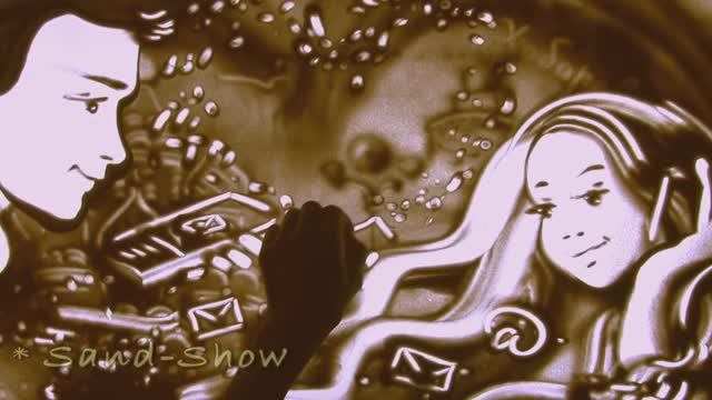 Песочная анимация История любви на свадьбу  Свадебное песочное шоу Sand-Show