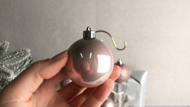 Набор пластиковых шаров Шинтилла  (матовые, глянцевые, глиттер), цвет: розовый бутон, 022937