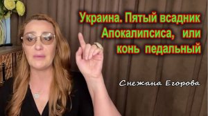 Снежана Егорова. Украина. Пятый всадник Апокалипсиса, или конь педальный