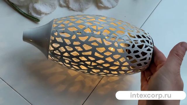 Садовый светильник-фонарь ВЕЧЕРНЕЕ КРУЖЕВО на солнечной батарее, 5 тёплых белых LED-огней, 895697-вс