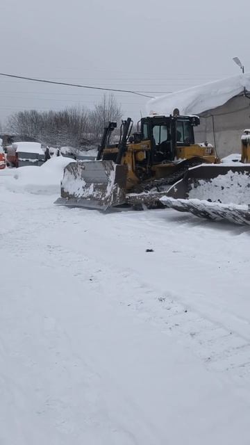 Наш механик выезжал на территорию заказчика для работ на бульдозере CAT D6R