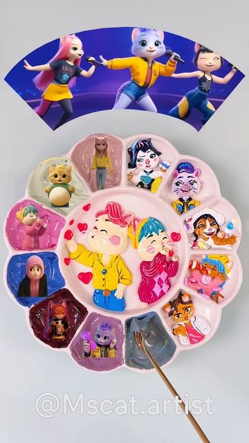 Смешивание цветов  K-pop персонажи! 