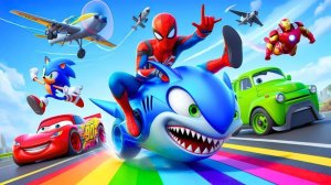 Мультики про GTA 5 Паук и Маквин на экстремальных трамплинах