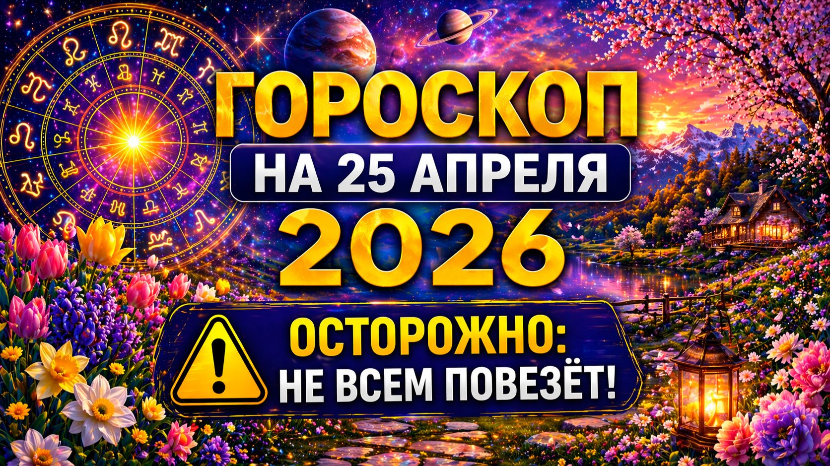 Гороскоп на 25 апреля 2026  Осторожно: не всем повезёт!