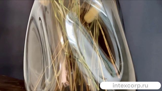 Стеклянная ваза ФРУАССЕ, светло-дымчатая, 24 см, 868857-2