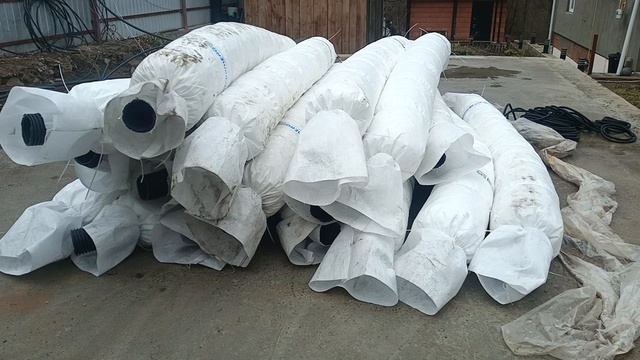 Трубы для дренажа, дренажная система без щебня #техноснаб #ремонт #домидача #строительство #дренаж