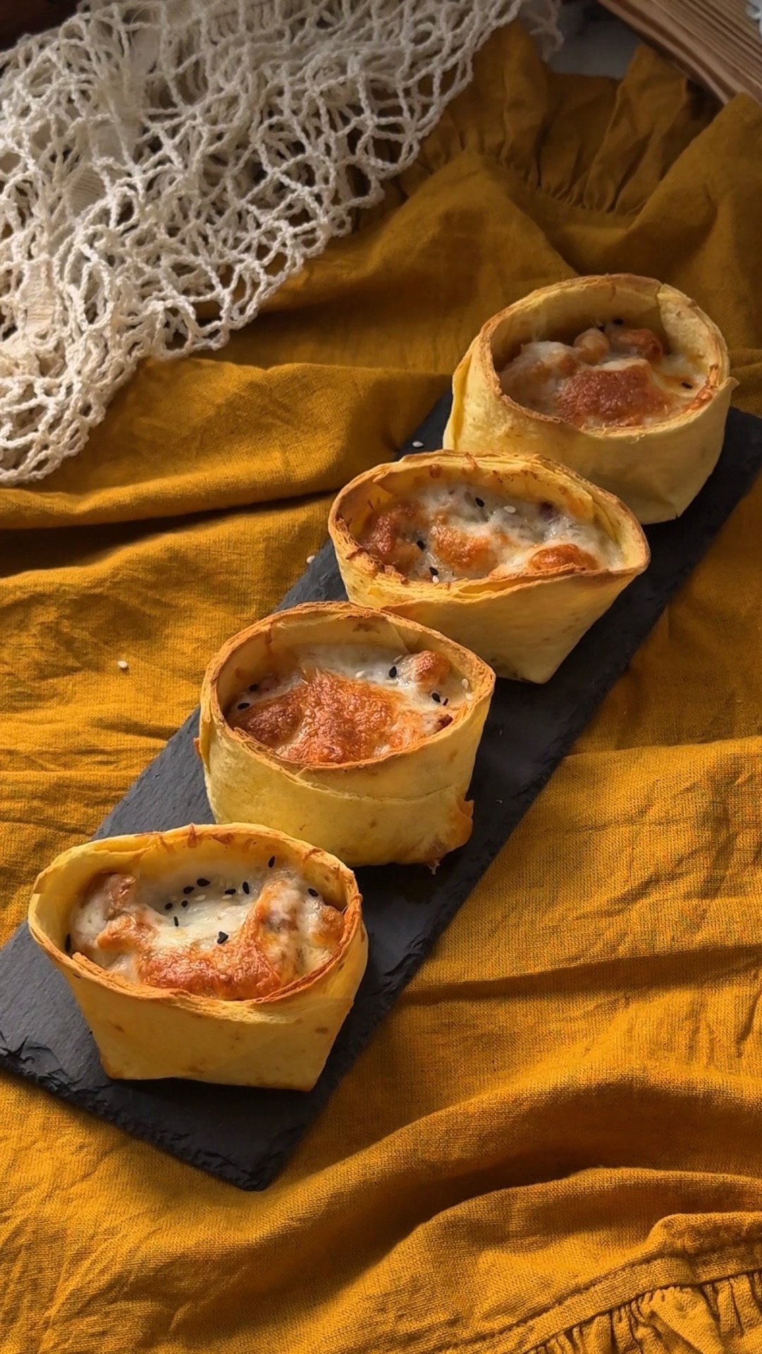 Корзиночки под сырной шапочкой🧀
