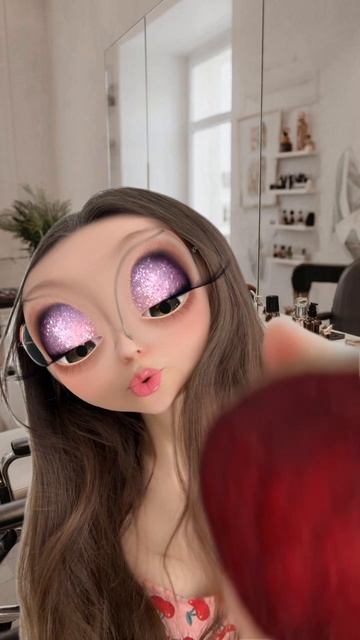 ASMR💄МАКИЯЖ С КИСТИНОЙ