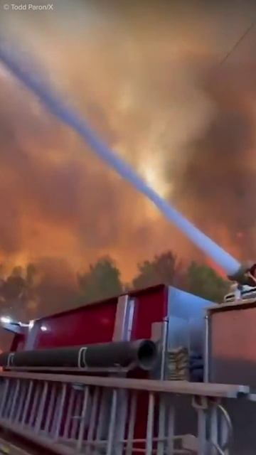 Крупное возгорание от лесных пожаров в штате Джорджия