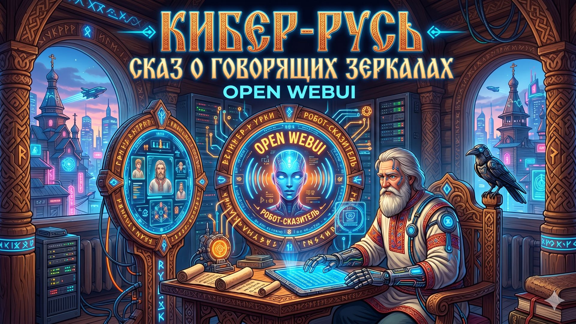 Кибер-Русь Сказ о Говорящих Зеркалах Open WebUI