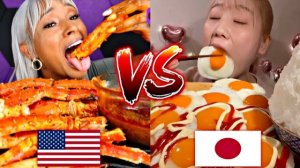 AMERICAN VS JAPANESE MUKBANG! 🇺🇸🆚🇯🇵😲😱🤯