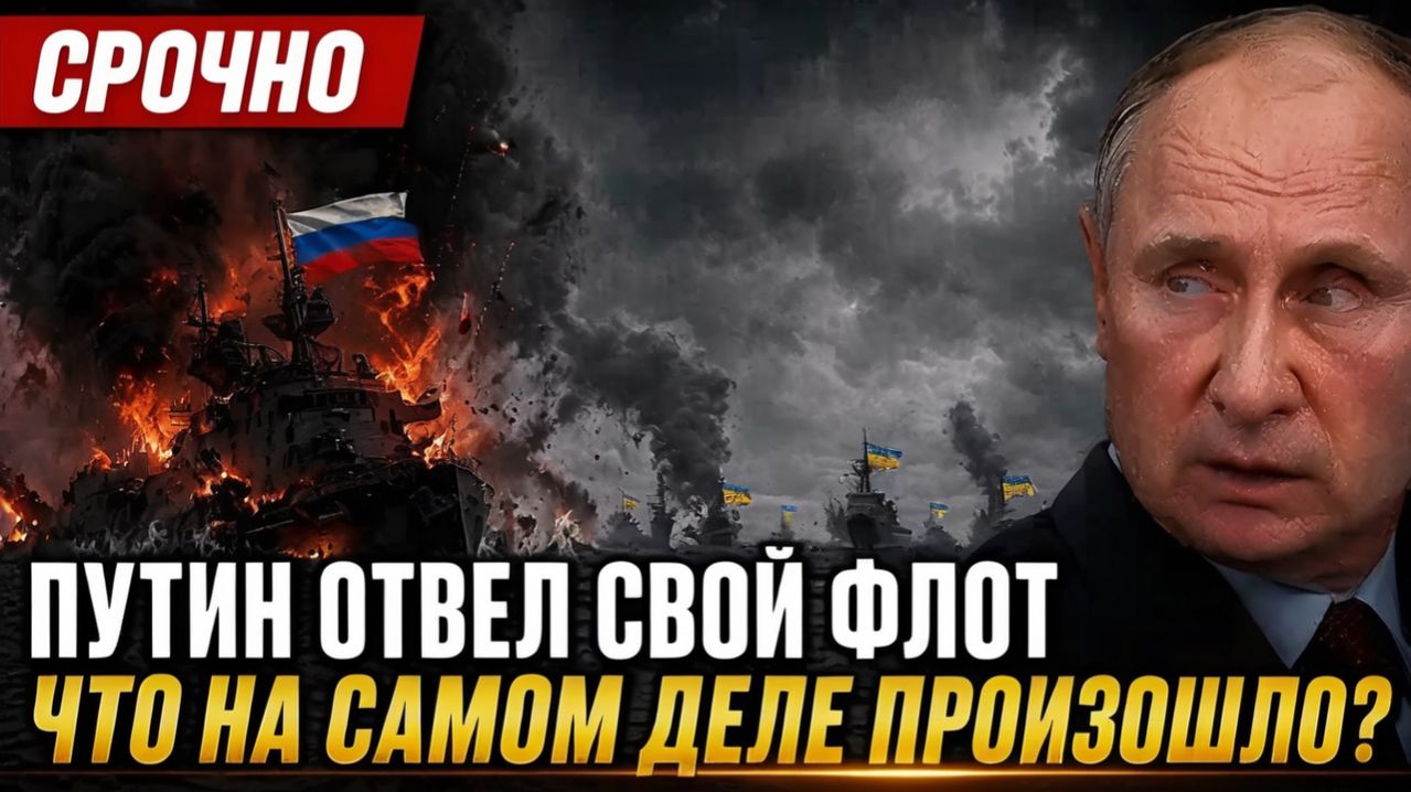 1 МИНУТУ НАЗАД Черноморский флот России был разгромлен — правда о внезапном отступлении Путина
