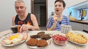 Мукбанг Вован рассказал о своих БВШИХ ЖЁНАХ! БРОСИТЬ мужа, что бы подружки ПОДОБРАЛИ?! Семейный обед