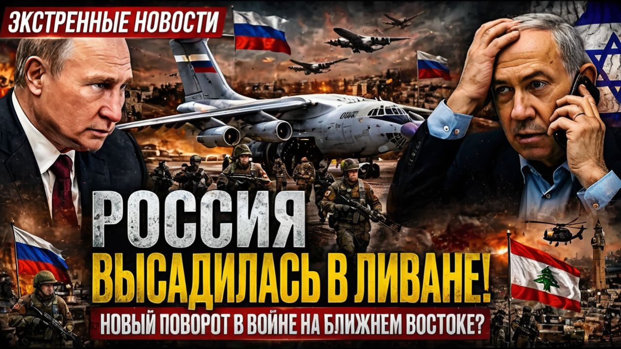 СРОЧНО Vladimir Putin усиливает присутствие в регионе  российские самолёты приземляются в Lebanon