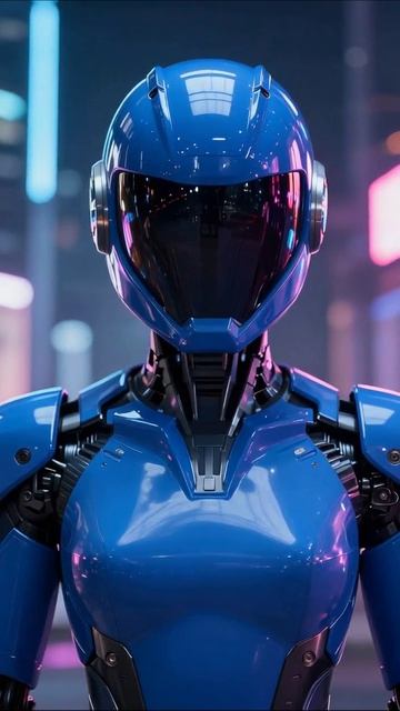 Будущее технологий: робот в ярком дизайне #робототехника #технологии #будущее