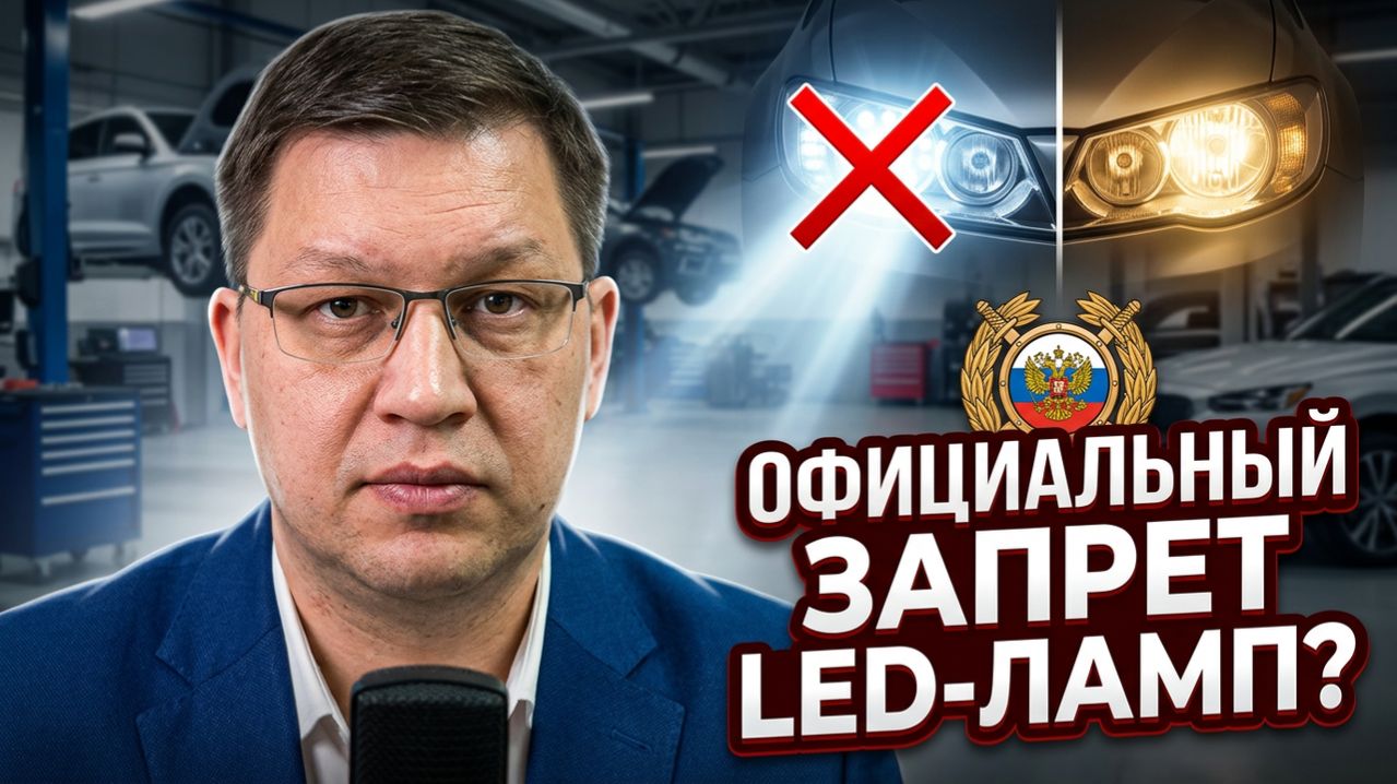 Глава ГИБДД прокомментировал установку LED-ламп в фары!