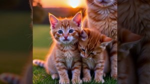 Котята 🐱 Закат в парке