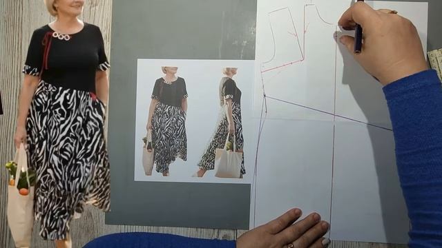 Моделирование. Идеальное платье для полной фигуры. Выкройка  2047.