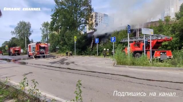 В Иваново на ул 2 межевая произошёл пожар в многоквартирном домеВ пожаре принимало 8 единиц