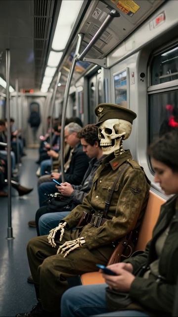 Тени прошлого: заблудившиеся души метро #скелет #потерянность #будущее