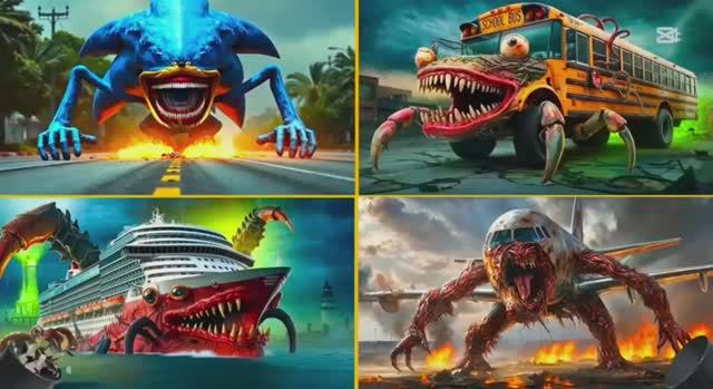 МУЛЬТИКИ И ИГРЫ про Соника Школьный Автобус и Монстра Корабль! Крутые треки и ТАНЦЫ! 